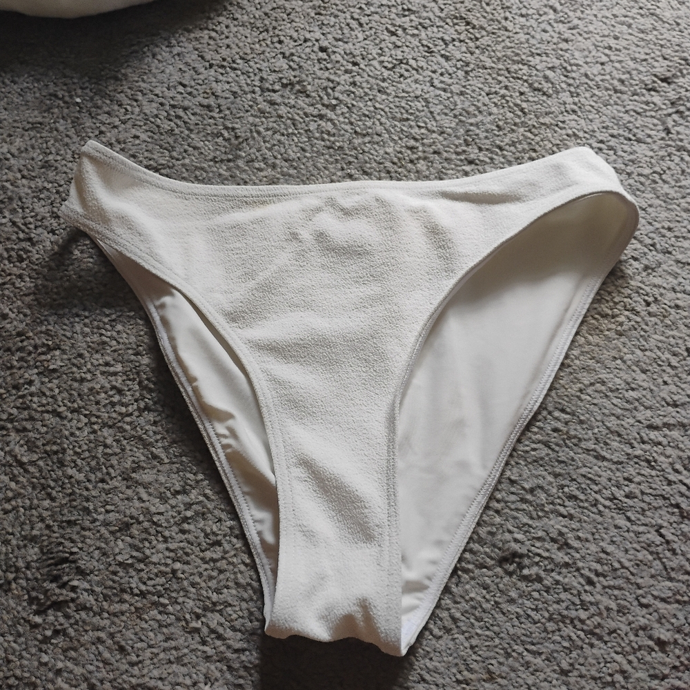 NWOT Matteau Women's High Leg White Bikini Bottom US Sz 8
